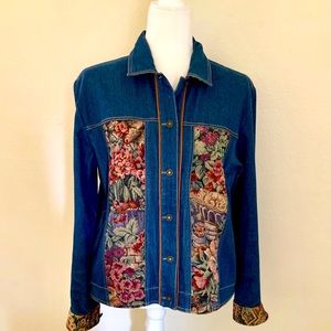 ERIN LONDON tapestry denim jacket! Beautiful condition Medium